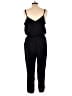 And Now This 100% Polyester Solid Black Jumpsuit Size L - photo 2
