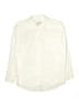 Trussardi 100% Cotton Solid Ivory Long Sleeve Button-Down Shirt Size 12 - photo 1