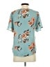 Sandy & Sid Floral Teal Short Sleeve Blouse Size S - photo 2