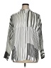 Zara Stripes Silver Long Sleeve Blouse Size XL - photo 1