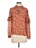 Dex 100% Polyester Orange Long Sleeve Blouse Size S - photo 1