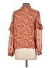 Dex 100% Polyester Orange Long Sleeve Blouse Size S - photo 2
