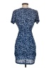 MNG 100% Polyester Print Blue Casual Dress Size 2 - photo 2