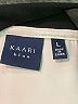 Kaari Blue 100% Polyester Ivory 3/4 Sleeve Blouse Size L - photo 7