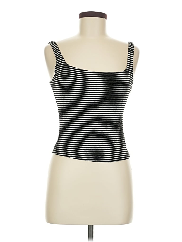 Pre-owned Wasabi + Mint Tank Top Black Strapless Neckline Tops