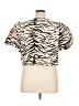 H&M Animal Print Ivory Short Sleeve Top Size XL - photo 2