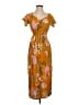 Unbranded Tropical Yellow Orange Casual Dress Size S (estimated) - photo 1