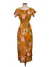 Unbranded Tropical Yellow Orange Casual Dress Size S (estimated) - photo 2