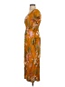 Unbranded Tropical Yellow Orange Casual Dress Size S (estimated) - photo 5