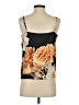INC International Concepts 100% Polyester Floral Black Sleeveless Blouse Size XS - photo 2