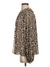 Maeve 100% Polyester Animal Print Brown Long Sleeve Blouse Size S - photo 5