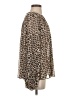 Maeve 100% Polyester Animal Print Brown Long Sleeve Blouse Size S - photo 4