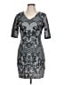 Baraschi 100% Polyester Paisley Gray Cocktail Dress Size 10 - photo 1