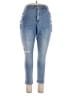 Crown & Ivy Solid Blue Jeans Size 16 - photo 1