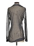 CAbi Houndstooth Gray Long Sleeve Blouse Size S - photo 2