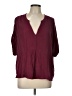 Monroe and Main 100% Rayon Burgundy 3/4 Sleeve Blouse Size L - photo 1