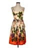 Muse 100% Polyester Tropical Orange Cocktail Dress Size 2 - photo 1