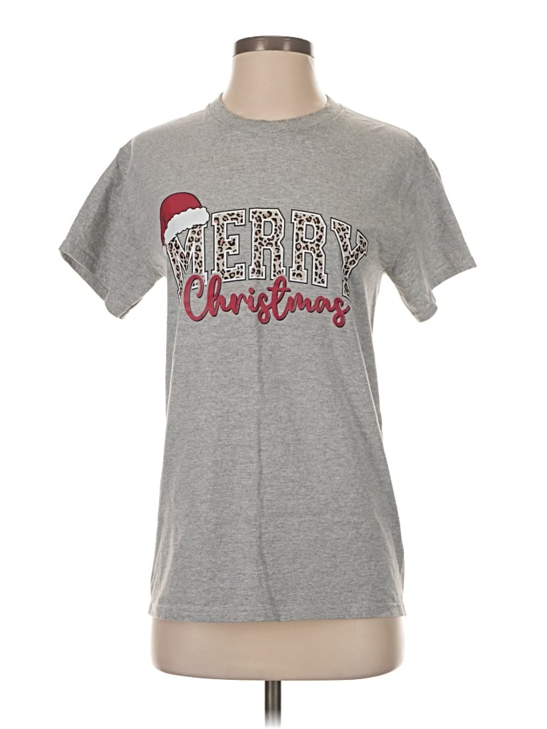 Pre-owned Gildan Short Sleeve T-shirt In Silver