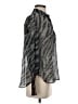 Rag & Bone 100% Silk Animal Print Gray Long Sleeve Silk Top Size XS - photo 4