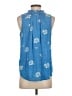 Bobeau 100% Rayon Blue Sleeveless Blouse Size S - photo 2