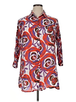 Roberta Freymann 3/4 Sleeve Button Down Shirt