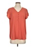 Ann Taylor LOFT 100% Polyester Orange Short Sleeve Blouse Size S - photo 1