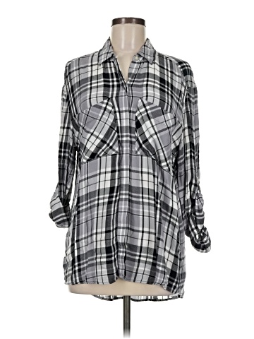 Express 3/4 Sleeve Button-Down Shirt (view 1)