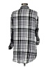 Express Plaid Gray 3/4 Sleeve Button-Down Shirt Size M - photo 2