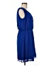 AB Studio Solid Blue Casual Dress Size M - photo 4