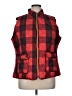 St. John's Bay 100% Polyester Plaid Red Vest Size 1X - photo 1
