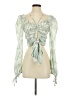 Shein Green Long Sleeve Blouse Size S - photo 1