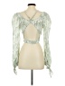 Shein Green Long Sleeve Blouse Size S - photo 2