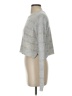 Lush 100% Cotton Metallic Gray Pullover Sweater Size S - photo 5