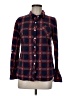 Doublju Plaid Burgundy Long Sleeve Button-Down Shirt Size M - photo 1