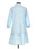 Elings 100% Polyester Checkered-gingham Blue Casual Dress Size M - photo 2