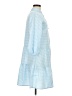Elings 100% Polyester Checkered-gingham Blue Casual Dress Size M - photo 4
