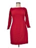 Halston Heritage Solid Red Cocktail Dress Size 6 - photo 1