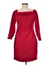 Halston Heritage Solid Red Cocktail Dress Size 6 - photo 2