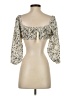 Blush 100% Polyester Ivory 3/4 Sleeve Blouse Size 2 - photo 2