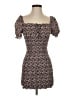 Blush 100% Rayon Floral Brown Casual Dress Size S - photo 1