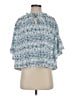 Universal Thread Tweed Blue Short Sleeve Blouse Size XS - photo 1