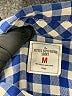 Theory 100% Cotton Checkered-gingham Blue Long Sleeve Button-Down Shirt Size M - photo 7