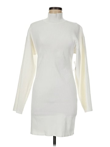Herve Leger Mixed Ribbed Mini Dress (view 1)