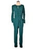 Old Navy 100% Viscose Argyle Teal Jumpsuit Size M (tall) - photo 1