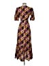 Rhode 100% Viscose Argyle Purple Cocktail Dress Size 0 - photo 2