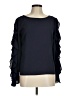 1.State 100% Polyester Blue Long Sleeve Blouse Size M - photo 1
