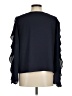 1.State 100% Polyester Blue Long Sleeve Blouse Size M - photo 2