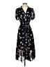 DKNY 100% Polyester Floral Black Casual Dress Size 4 - photo 1