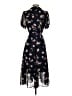 DKNY 100% Polyester Floral Black Casual Dress Size 4 - photo 2