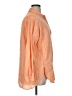 J. McLaughlin 100% Linen Orange 3/4 Sleeve Button-Down Shirt Size XL - photo 4